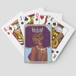Jeu De Cartes La Reine Des Coeurs Noirs Jouant À La Carte