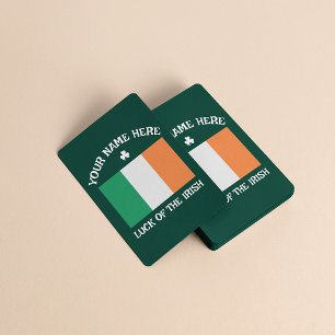 Jeu De Cartes La Saint-Patrick Drapeau Irlande Nom Personnalisé