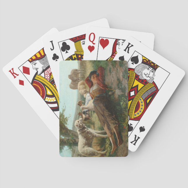 Jeu De Cartes La Siesta de la Goatherder Girl (par Carlo Ademoll (dos)