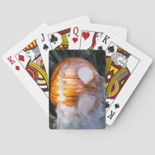 Jeu De Cartes La tête Jack-o-Lantern d'un cavalier sans tête