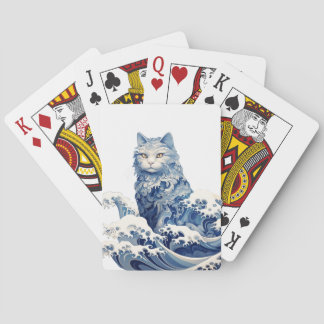 Jeu De Cartes La Vague De Chat Au Large De Kanagawa