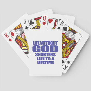 Jeu De Cartes la vie avec Dieu raccourcit la vie à une Vérité à
