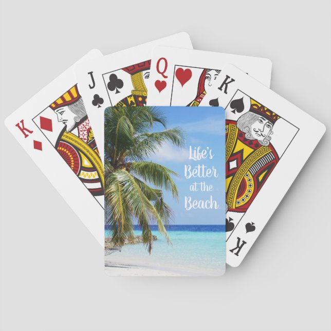 Jeu De Cartes La vie est meilleure à la plage jouer aux cartes (dos)