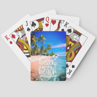 Jeu De Cartes La vie est meilleure à la plage Playing Cards
