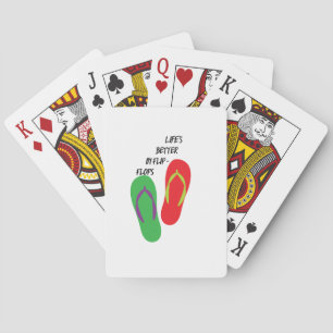 Jeu De Cartes "La vie est meilleure en tongs."