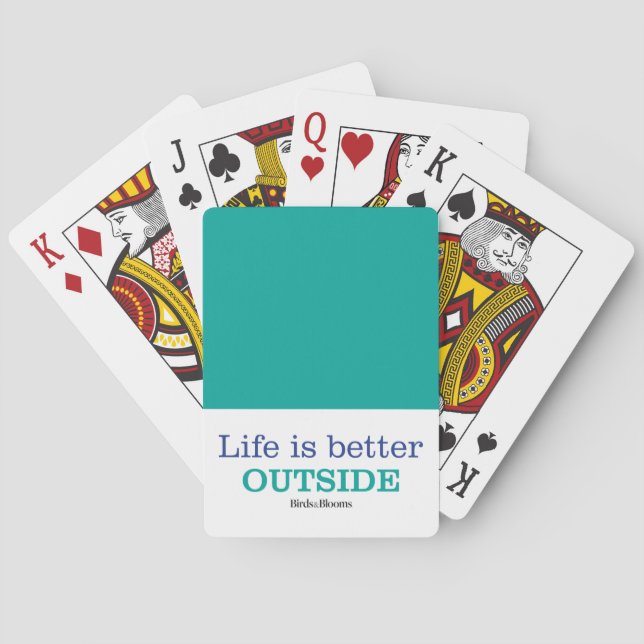 Jeu De Cartes La vie est un meilleur extérieur (dos)