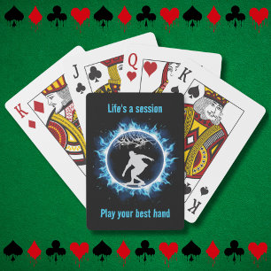 Jeu De Cartes La vie est une session Blue Fire Skater Jouer des