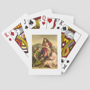 Jeu De Cartes La Vierge et l'Enfant avec un Saint et un Ange, c.