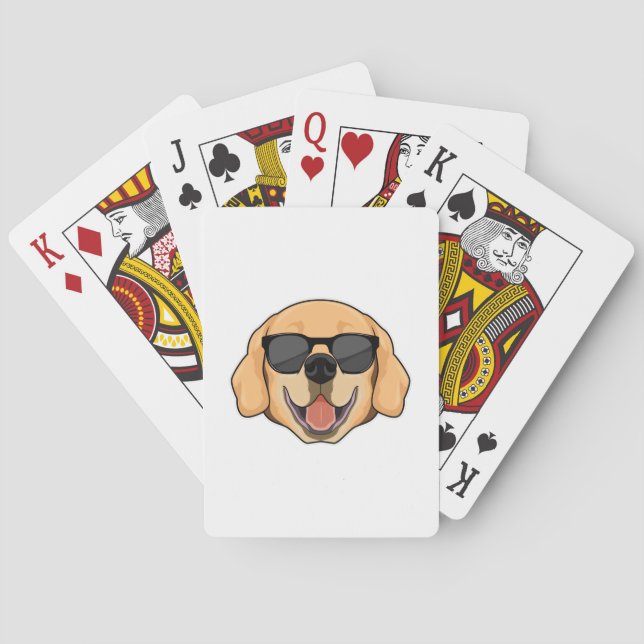 Jeu De Cartes Labrador avec lunettes de soleil (dos)