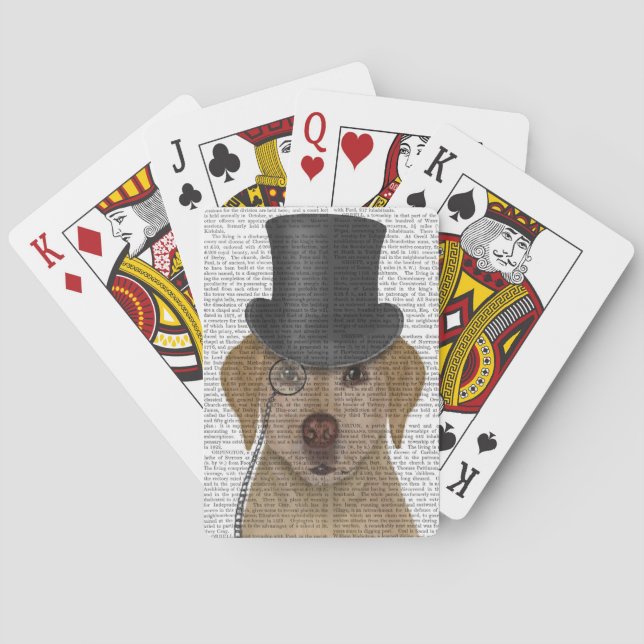 Jeu De Cartes Labrador jaune, Hound officiel et Casquette (dos)