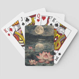 Jeu De Cartes Lac de lotus au clair de lune (4)