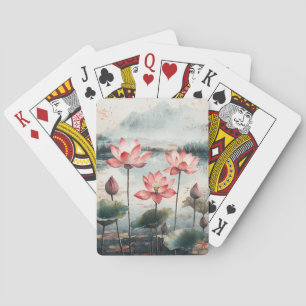 Jeu De Cartes Lac de lotus au clair de lune (7)