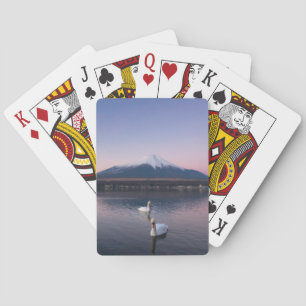Jeu De Cartes Lac mount Fuji Yamanaka avec des cygnes