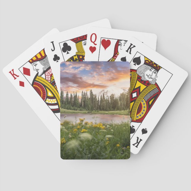 Jeu De Cartes Lac Tipsoo du mont Rainier (dos)