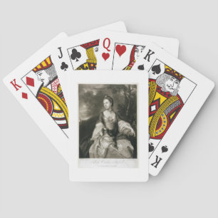 Jeu De Cartes Lady Caroline Russell, gravée par James McArdell
