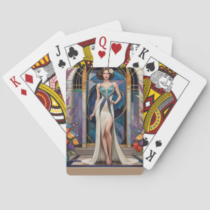 Jeu De Cartes Lady Glamor Art Déco