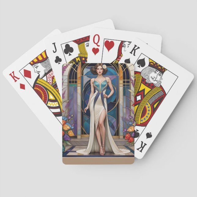 Jeu De Cartes Lady Glamor Art Déco (dos)