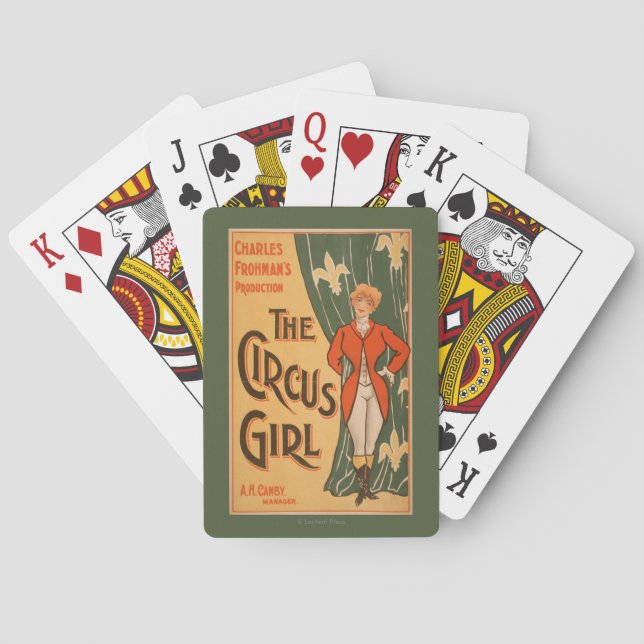 Jeu De Cartes L'affiche théâtrale #1 de fille de cirque (dos)
