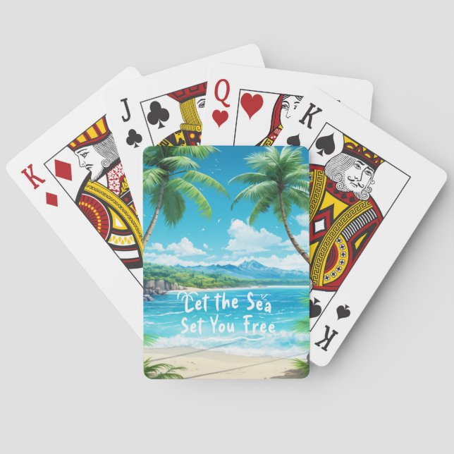 Jeu De Cartes Laissez la mer vous mettre gratuitement Plage joue (dos)