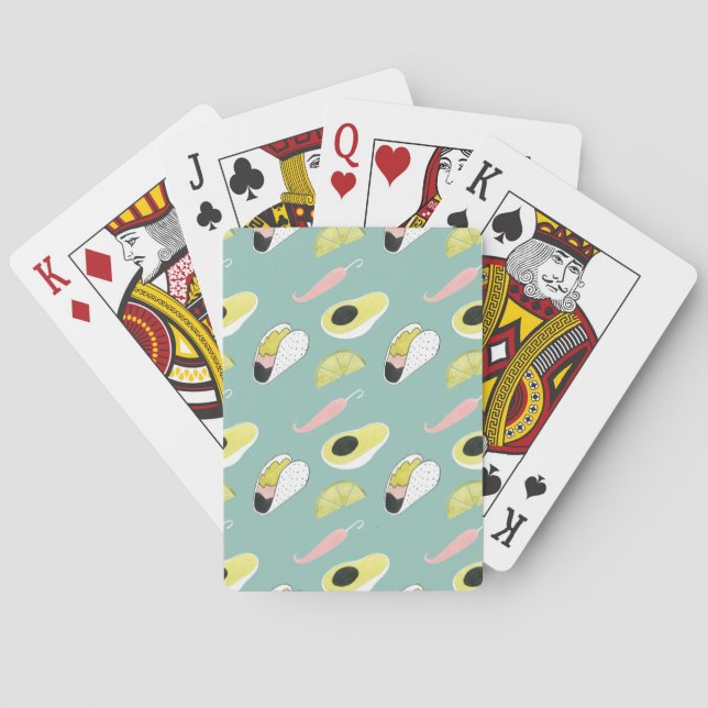 Jeu De Cartes Laissez-nous taco au sujet de motif d'élément de (dos)