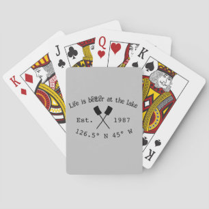 Jeu De Cartes Lake house et. Date année coordonnées personnalisé