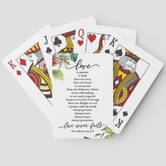Jeu De Cartes L'amour est Corinthians Écriture Verse Couple