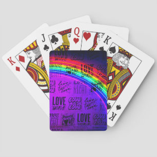 Jeu De Cartes L'amour gagne Gay pride LBGQT Arc-en-ciel