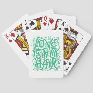Jeu De Cartes L'Amour Vert Est Dans Les Cheveux