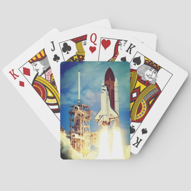 Jeu De Cartes Lancement de la découverte de navette spatiale (dos)