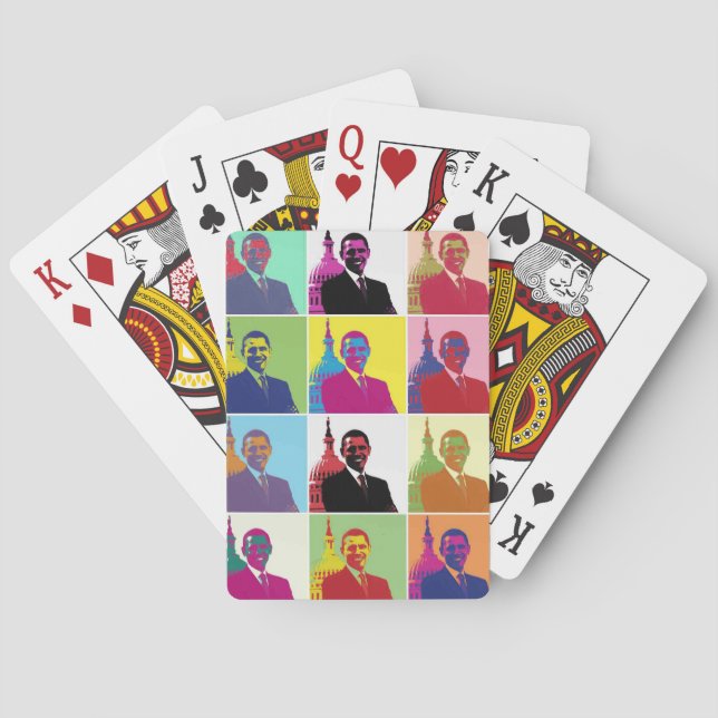 Jeu De Cartes L'ancien président Barack Obama Pop Art (dos)