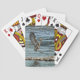 Jeu De Cartes Landing Great Blue Heron Wildlife Birdlover Design