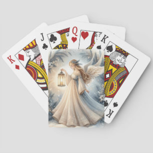 Jeu De Cartes Lanterne ange céleste de l'hiver de la paix