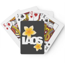 Laos Amour Fleur de frangipanier Blanche et Noire