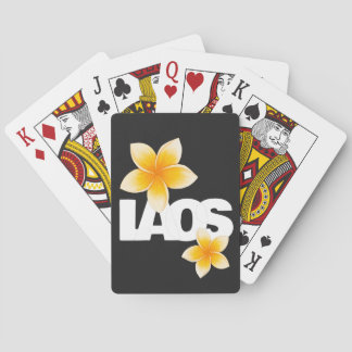 Jeu De Cartes Laos Amour Fleur de frangipanier Blanche et Noire