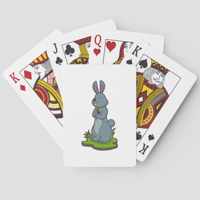Jeu De Cartes Lapin aux fleurs (dos)