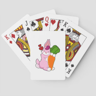 Jeu De Cartes Lapin avec carotte et coeur