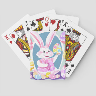 Jeu De Cartes lapin avec oeufs de pâques