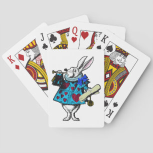 Jeu De Cartes Lapin Blanc Alice Wonderland Deck Jouer des cartes