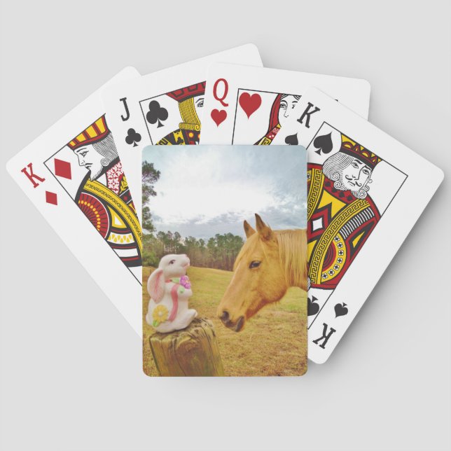 Jeu De Cartes Lapin blanc et Cheval jaune (dos)
