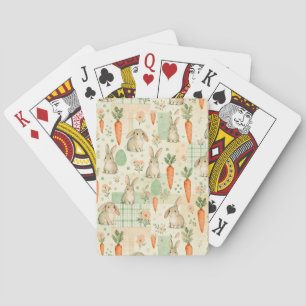 Jeu De Cartes Lapin Mignon & Motif Cottage Carotte (1)