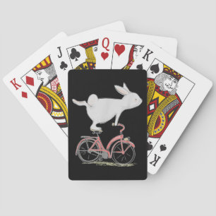 Jeu De Cartes Lapin Mignonne Sur Vélo Vélo Vélo Vélo Vélo