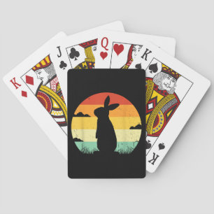 Jeu De Cartes Lapin Retro Vintage 80s Style Bunny Lover