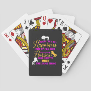 Jeu De Cartes L'argent peut acheter des chevaux violet jaune