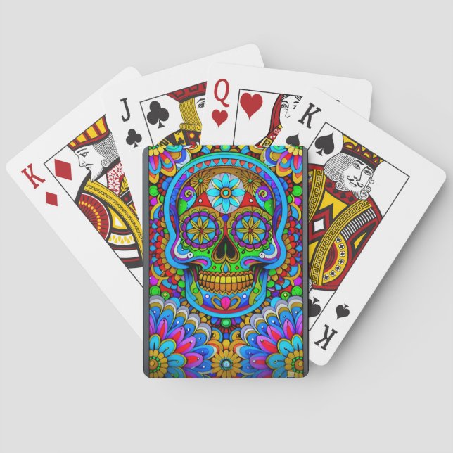 Jeu De Cartes L'art crâne à sucre - Un spectre d'esprits (dos)