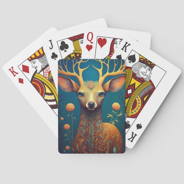 Jeu De Cartes L'art de l'Imaginaire de cerfs lunaires (dos)