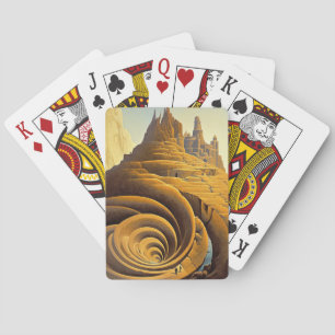 Jeu De Cartes L'art Imaginaire de Surreal Mountain City