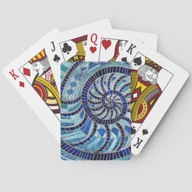 Jeu De Cartes L'art mosaïque de Nautilus Shell (dos)