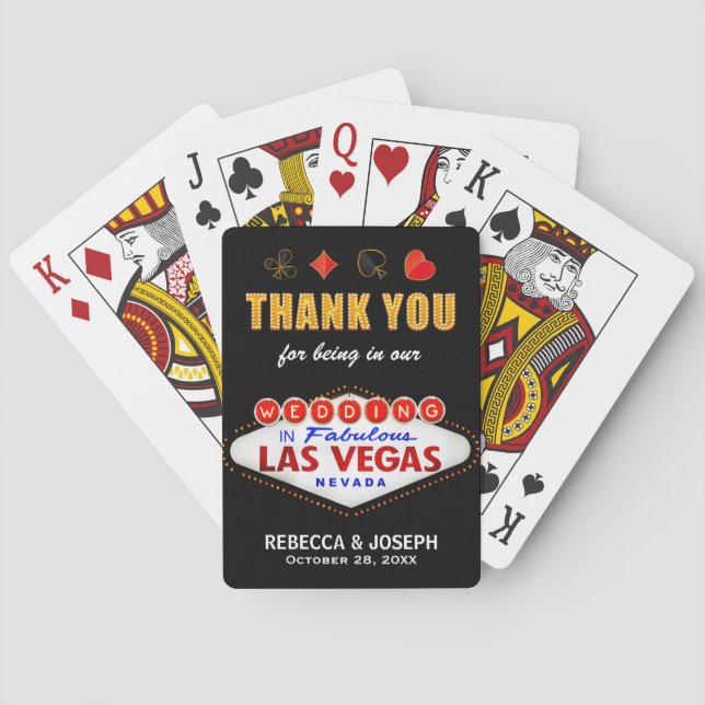Jeu De Cartes Las Vegas Merci Être nos cadeaux de mariage (dos)