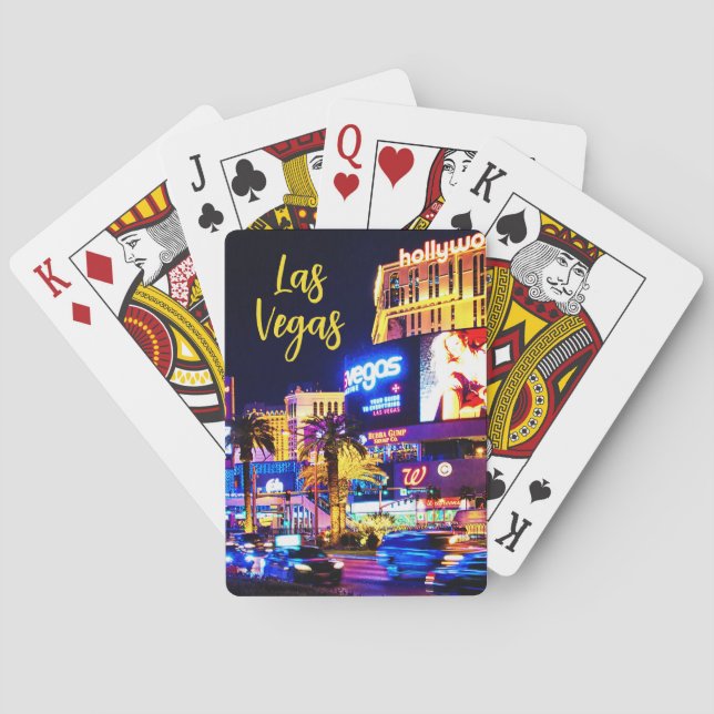 Jeu De Cartes Las Vegas strip à la nuit Classic Playing Cards (dos)