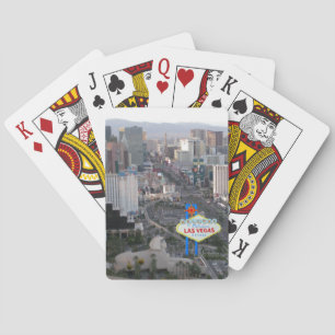 Jeu De Cartes Las Vegas Strip Photo aérienne diurne avec bienven